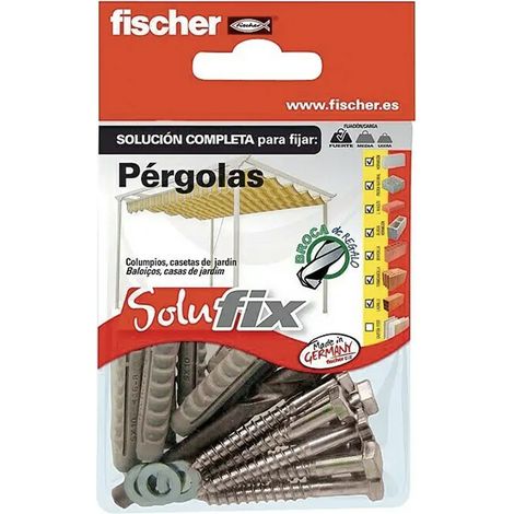 Fischer – Kit de fixation pergola bois sur béton – Ancrage solide pour structures bois – Résistant aux intempéries – Installation rapide et facile (1/2)