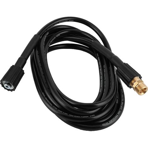 M22 Noir Femelle Jet Wash Extension Femelle Nettoyeur Haute Pression Tuyau Outil 15M (1/5)