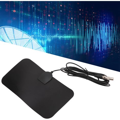 Antenne TV à couche mince en forme d'écailles de poisson KJ-029 - Antenne TV numérique terrestre haute définition d'intérieur avec amplificateur (antenne DVB-T2) (1/5)
