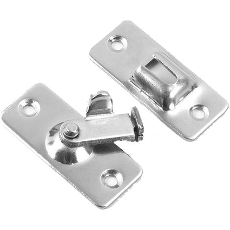 Loquet de porte argent, petit loquet à 90 degrés, en acier inoxydable (1/5)