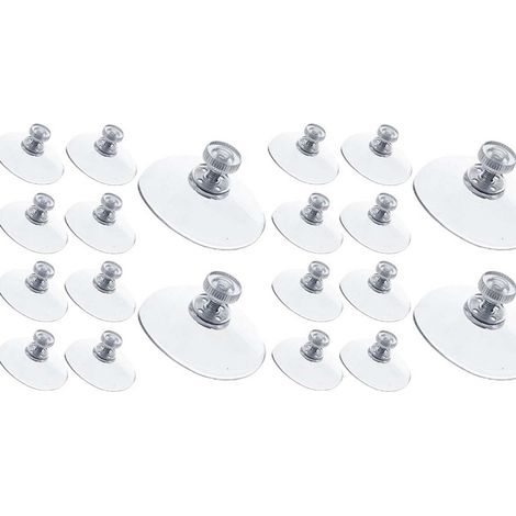 Ventouse avec filetage - Ventouse transparente (diamètre 25 mm) - Lot de 20 (1/5)