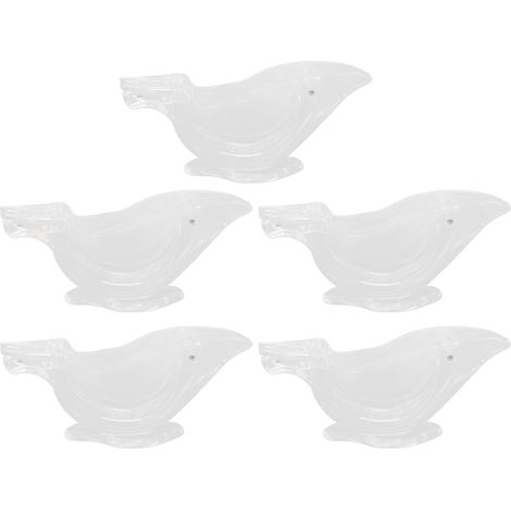5 Pièces Presse-Citron Manuel en Forme d'Oiseau Portable Transparent pour Maison Restaurant Café (1/5)