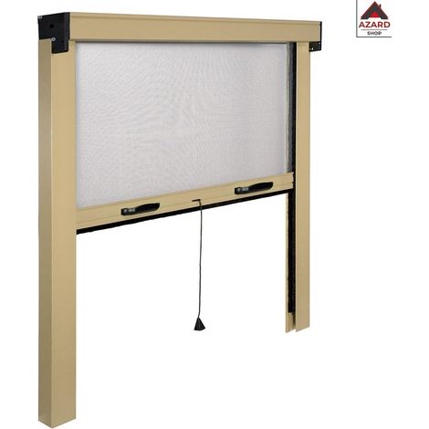 zanzariera IRS-CE alluminio avorio cm 120x170 verticale per finestra finestre (1/4)