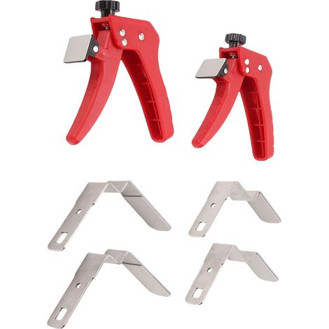 Pince de fixation de tiroir réglable, 2 jeux, Installation frontale en acier inoxydable pour façade d'armoire (1/5)