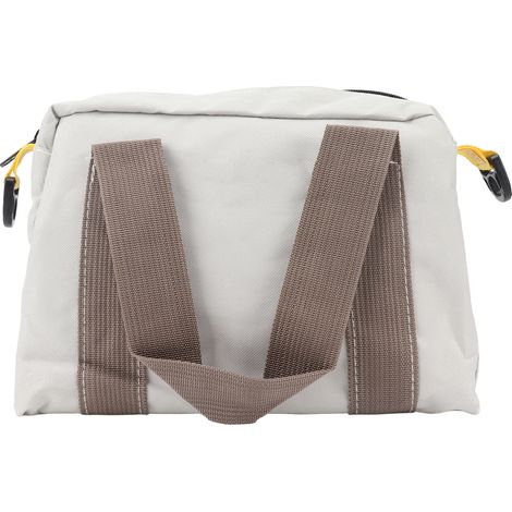 Sac à outils grande ouverture en toile imperméable forte capacité rangement quincaillerie transportable gris 30cm (1/5)