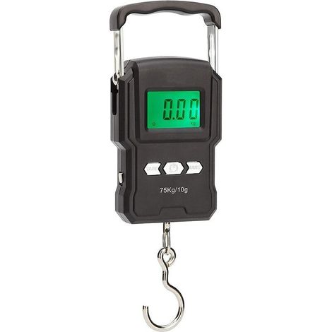 Balance Suspendue,Pêche électronique balance, électronique balance Digital Pêche postal Crochet de suspension balance avec mètre ruban avec écran LCD rétroéclairé, 2 piles AAA incluses
