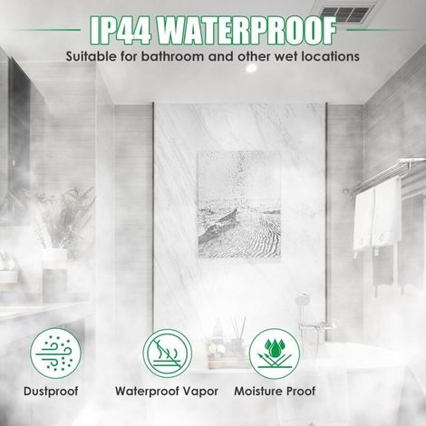 Dimmbarer LED-Einbaustrahler 230V 7W Wasserdicht IP44 Verstellbare Einbau-Deckenleuchte für Badezimmer, Wohnzimmer, 6er-Pack, Rund, [Energieklasse D] (1/5)