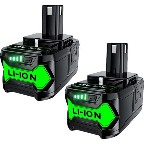 Batterie de remplacement Ryobi 18V, disponible en 6000mAh et 9000mAh, technologie Li-ion (1/2)