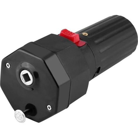 Motor para barbacoa de 1,5 V (funciona con pilas), color negro. Accesorio para parrilla eléctrica con soporte para asar. Tamaño del orificio: 6 x 6 mm. (1/4)