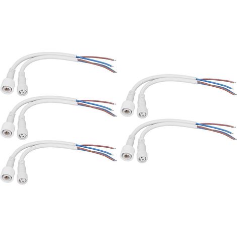 5 Sets wasserdichte 2-polige elektrische Steckverbinder (Stecker und Buchse) mit Schnellanschlusskabel