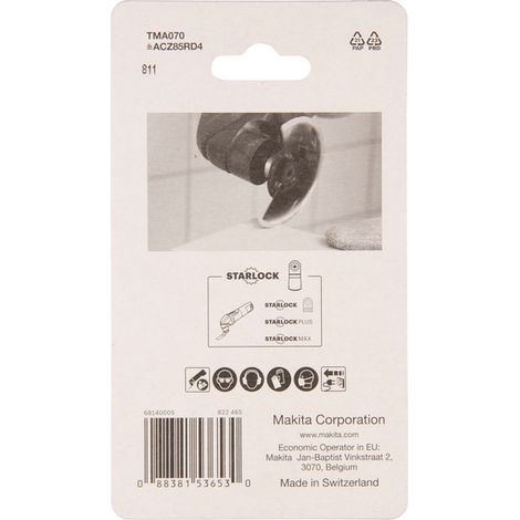 Lame de retrait de coulis de diamant Makita TMA070 Ø85 mm