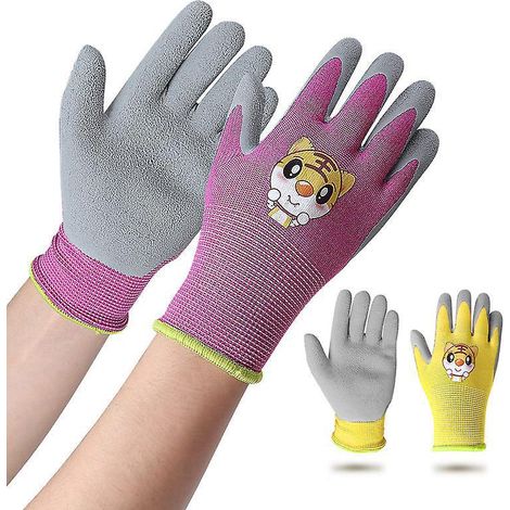 2 Gants Jardinage Enfant - 2 Paire De Gants De Jardinage Et Bricolage - Gant Anti Coupure - Pour Les Petites Et Dlicates Mains Et La Scurit De Vos (1/5)