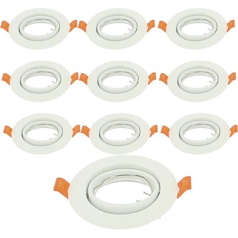 Lot de 10 Support orientable pour spot led fixe rond D90