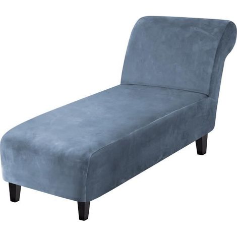 Housse de canapé inclinable sans accoudoirs en velours, housse de chaise longue pour salon, chambre à coucher (1/4)