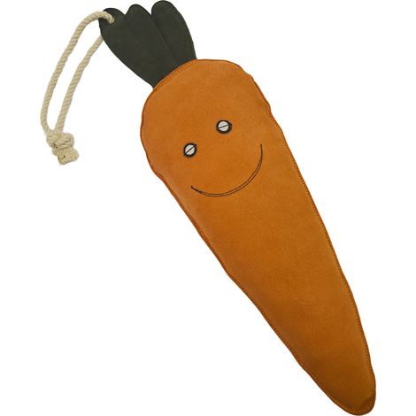 Gioco antistress per cavalli soggetto carota grande con corda