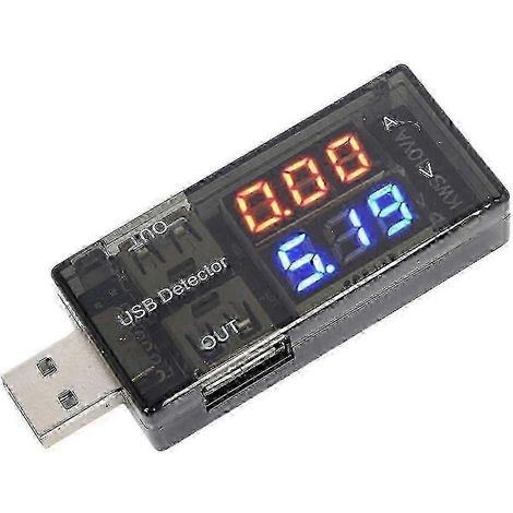 Détecteur USB, multimètre numérique, testeur de courant et de tension, moniteur de batterie avec affichage LED (1/5)