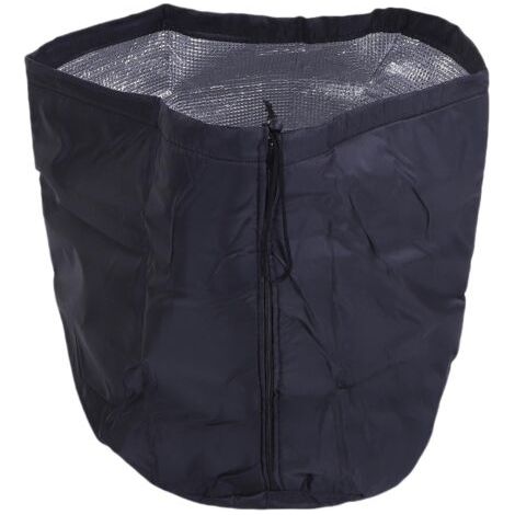 Rosvola Housse de Protection pour Pot de plante, tissu Oxford, feuille d'aluminium, sac de fleurs thermique pour jardin d'hiver, plantes en pot d'extérieur, fleurs noires (1/5)