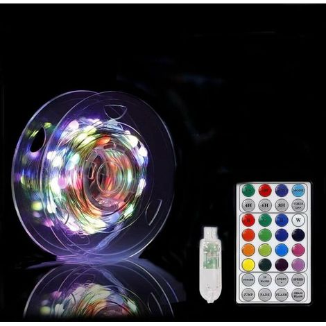 Guirlande Lumineuse 10M 100LED,16 Couleurs Led Fairy Lights,Étanche IP44 Pour Etanche Décoration Romantique (1/5)