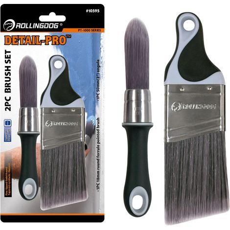 Lot de Pinceaux de Peinture, Petits Pinceaux 50mm, Pinceau Rond pour Mur, Plafond, Coin (1/5)