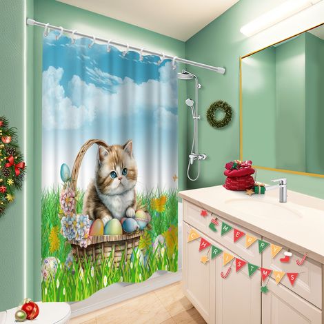 Rideau de bain 180x180 Évasion housse de baignoire pour salle de bain avec baignoire (1/5)