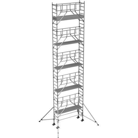 ZARGES Multitower S-PLUS 1T - Fahrgerüst Ausleger Arbeitshöhe 12.35 m 10.35 m + Plattform 0.60 m x 2.50 m (1/5)