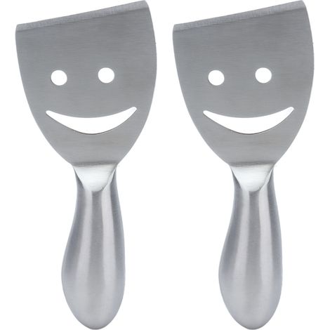Zweiteilige Käsereibe aus Edelstahl, multifunktionales Smiley-Gesicht-Design zum Kochen und Backen (1/5)