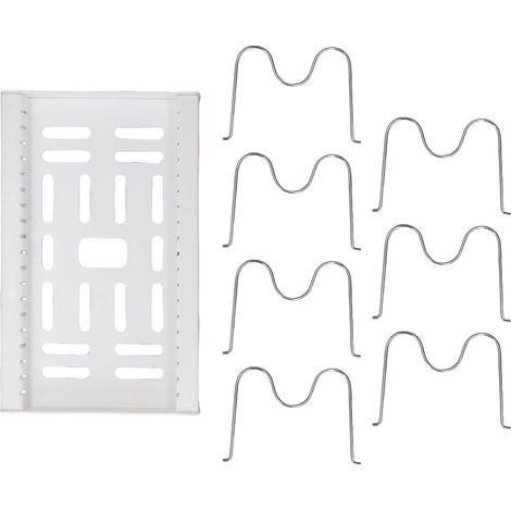 Organisateur Pots Poêles Extensible Minimaliste Sans Percage Inox Gain de Place – Support Couvercles Cuisine, Blanc (1/5)