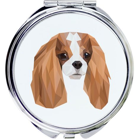 Cavalier King Charles Spaniel - specchio con foto e scritta geometrica di Art-Dog (1/3)