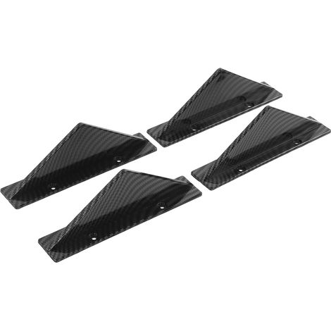 Ensemble diffuseur de pare-chocs arrière universel noir, aileron de pare-chocs arrière, accessoires de style modifiés pour voiture (1/5)