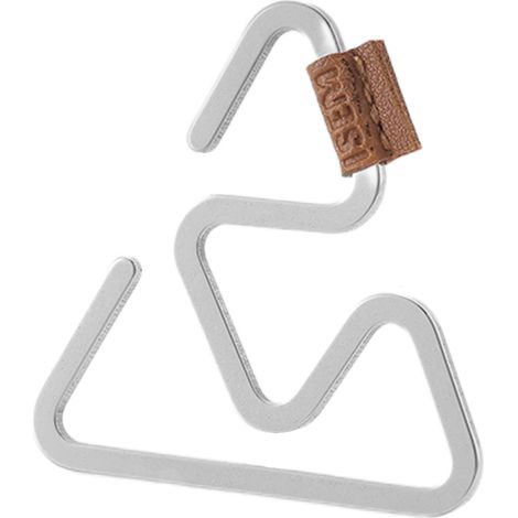 Triangle Hanger Hook - Stainless Steel And Leather - For Camping Hiking Picnic - Small Or Large Size (1/5)