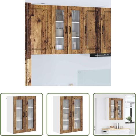 Küchenregal Altholz - Küchenschrank mit Regal Altholz 60 x 31 x 80 cm Holzwerkstoff (1/5)