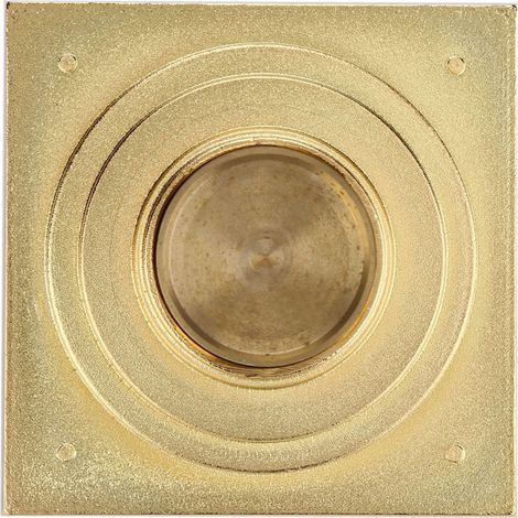 Bonde de sol carrée en laiton antique avec crépine - Accessoires de nettoyage et d'évacuation pour salle de bain (1/5)