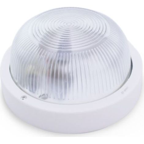 Applique murale ronde en thermoplastique E27 blanche GSC