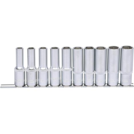 KS Tools 917.0615 1/2'' CLASSIC Sechskant-Stecknuss-Satz, lang, 10-tlg. 10-19mm (1/2)