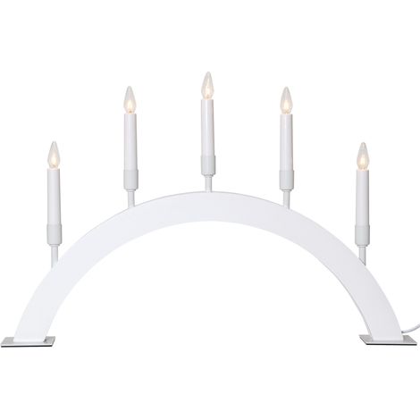 Lichterbogen ,Vind, 5-flammig, Materialmix, weiß (1/5)
