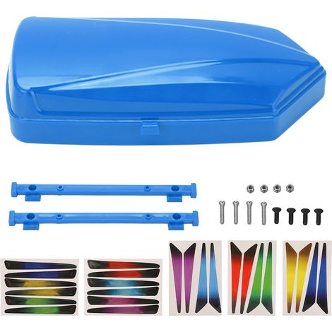 Valise de toit RC avec autocollants de fixation et écrous à vis pour voiture RC SCX10 90046 1/10 1/8 bleue (1/5)