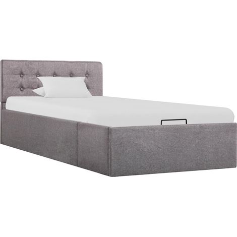vidaXL Giroletto con Contenitore Grigio Talpa in Tessuto 90x200 cm (1/5)