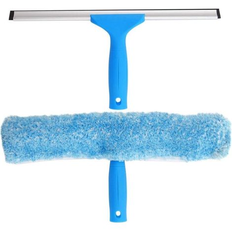 Raclette à vitre Professionnelle avec Brosse Microfibre, Largeur 30 cm (1/3)