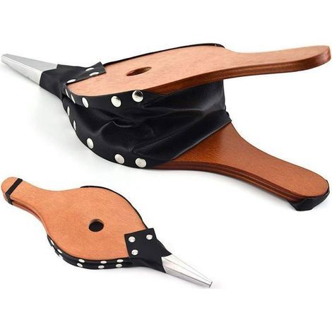 Soufflet de cheminée - Vintage - Bois massif - Buse en métal - Cuir synthétique - Portable (1/4)