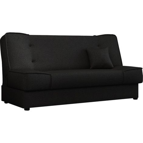 Mobilier1 – Canapé convertible 3 places avec fonction couchage – Mécanisme Click-Clack – Boîte à literie – Tissu Inari 175x80cm – Fabriqué en Europe