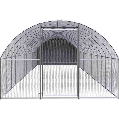 Maison Exclusive - Outdoor-Hühnerstall 3x16x2 m Verzinkter Stahl (1/5)