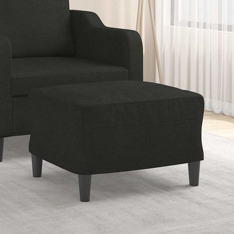 Repose-Pieds pour Salon ou Chambre - Tabouret Pouf Noir 60x50x41 cm Tissu BV780593 - BonneVie (1/5)