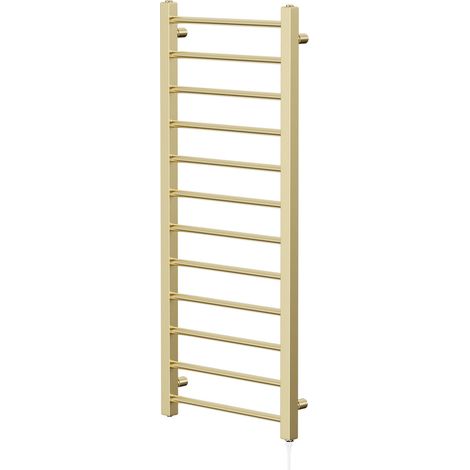Cohen Brushed Brass 1200mm x 500mm Straight Electric Heated Towel Rail (1/5)