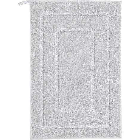 Kleine Wolke Badteppich Nico silbergrau Polyester 50 x 80 cm Badvorleger, Teppiche & Toilettensitzabdeckungen