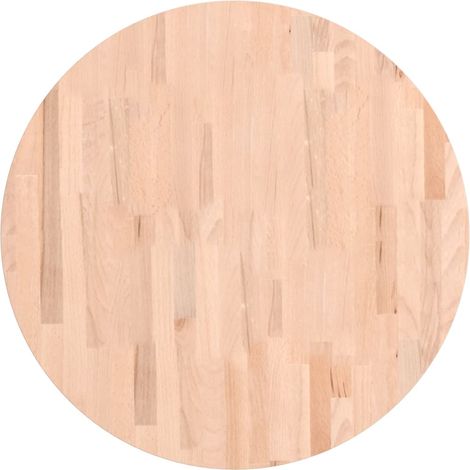 Dessus de table Dessus de bureau Plateau de table Ø70x2,5 cm rond bois massif de hêtre (1/5)