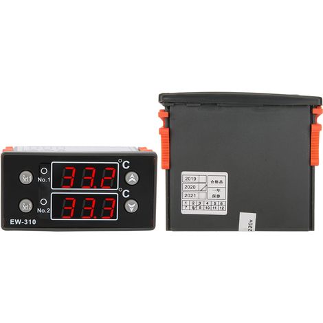 Régulateur de température numérique EW310 à alarme intégrée pour refroidisseur d'eau, 220V AC, système multi-étages (1/5)