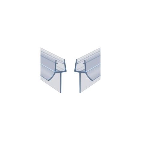 Joint de Douche pour Paroi en Verre, 40CM 2PCS Barrière de Douche, Joint Porte Douche pour Vitre 4-6mm, Joint d'Étanchéité Cabine Douche Barrière Pliable, PVC Extra-épais (Transparent) (1/5)