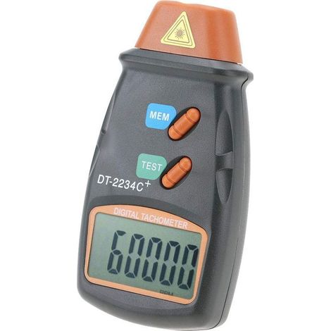 Tacómetro digital DT-2234C + tacómetro fotográfico LCD sin contacto, mini contador de RPM, rango taquimétrico de 2,5 RPM a 99.999 RPM. (1/5)