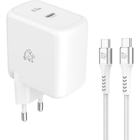 USB-C-Wandladegerät TIGER LITE Tiger Lite GaN 67 W mit USB-C-Kabel 2 m Weiß (1/5)