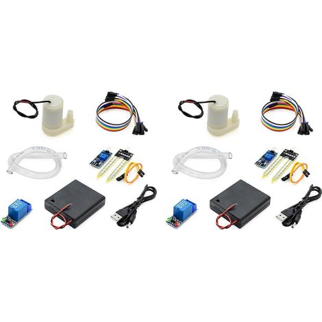 Lot de 2 automatique irrigation DIY kit pompe à eau sol humidité Detection jardin goutte à goutte arrosage système d (1/5)